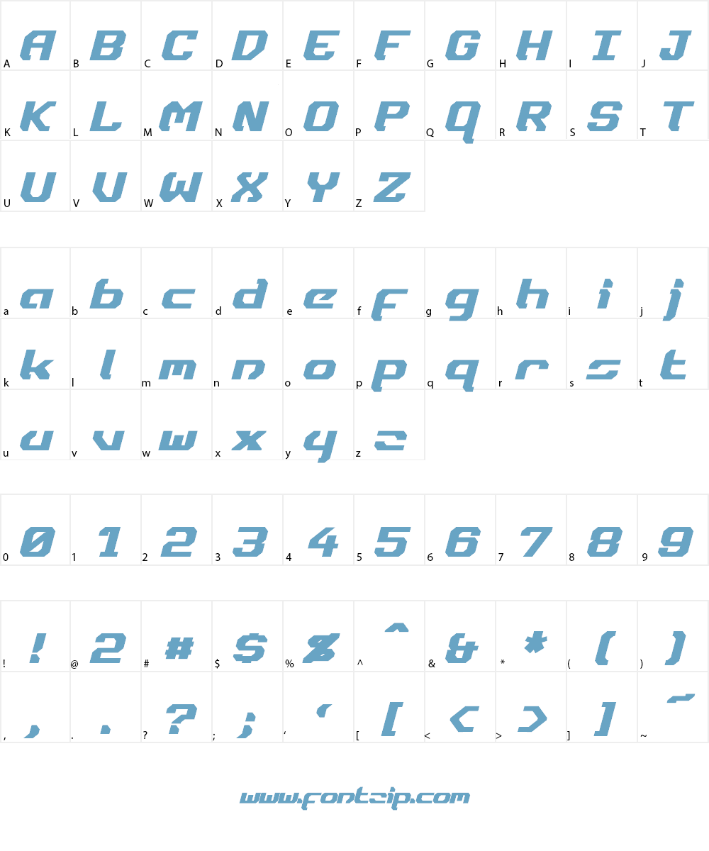 Dynotherm Font Character